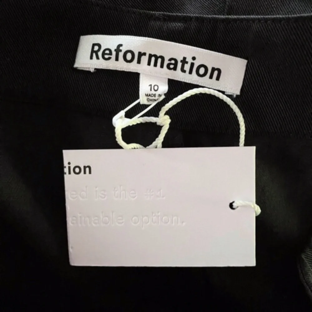 NEW Reformation Cairo Mid Rise Maxi Skirt Black 10